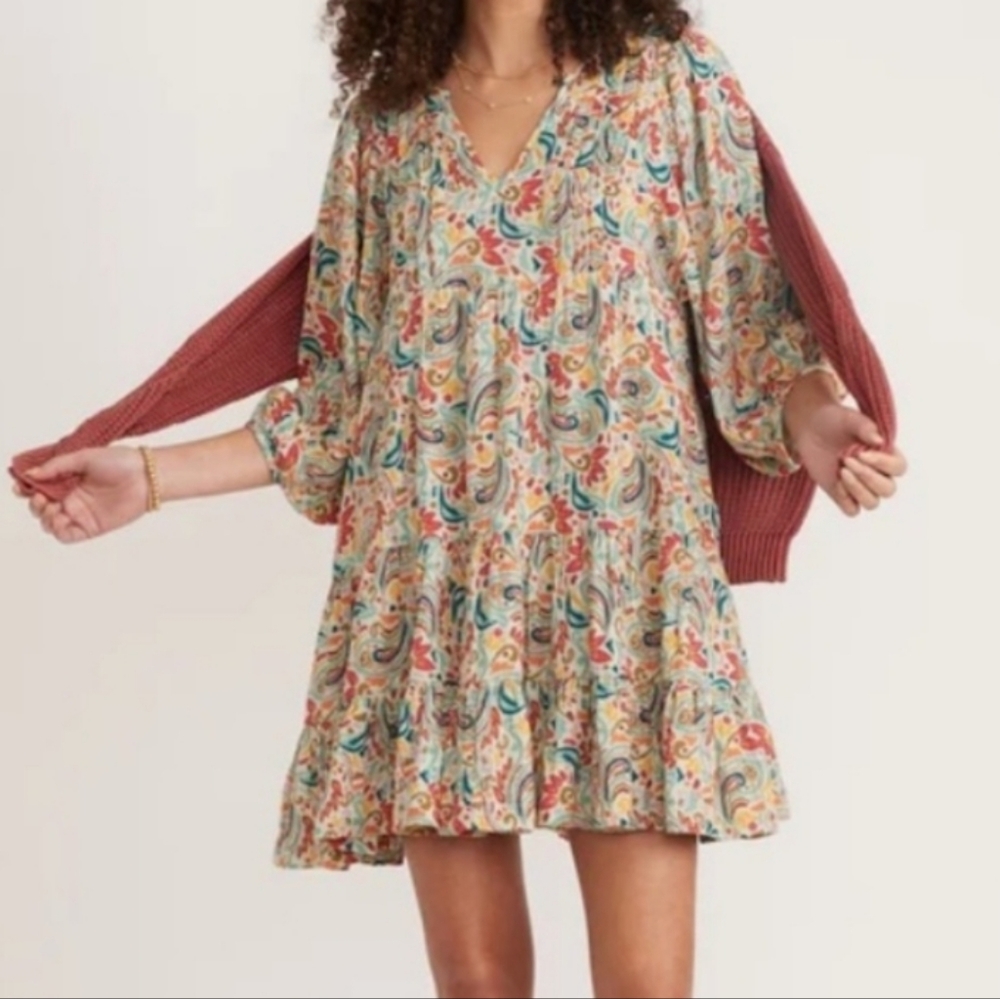 Marine Layer Scarlett paisley print mini dress - Picture 7 of 14